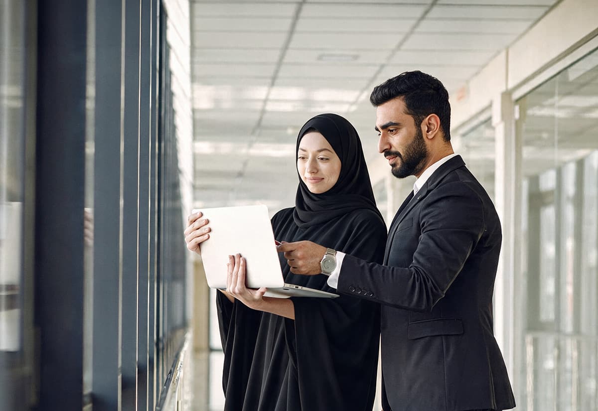 Tridy adviser outside a client site in Doha