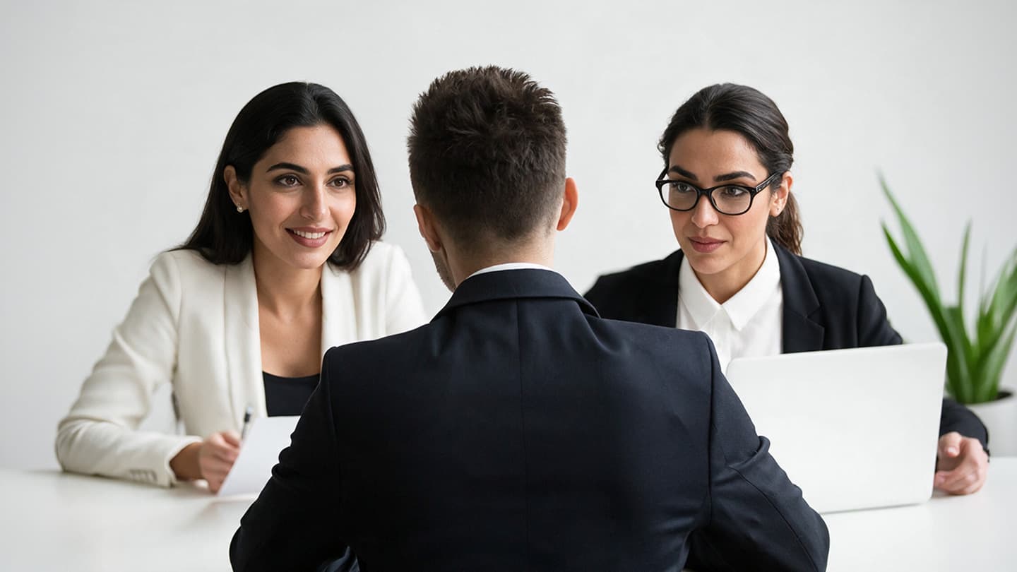 Career adviser discussing professional presence and interview preparation