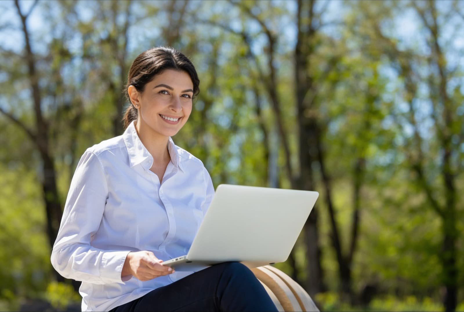 Professionals reviewing documents in a workplace setting